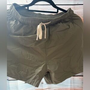 Men's Olive Drawstring Swim/Active Shorts